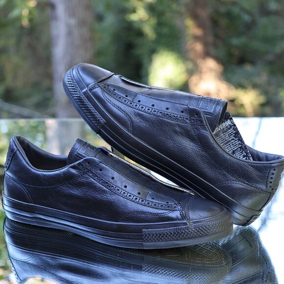 Converse x John Varvatos Black Leather Slip On 2016 - Picture 8 of 16